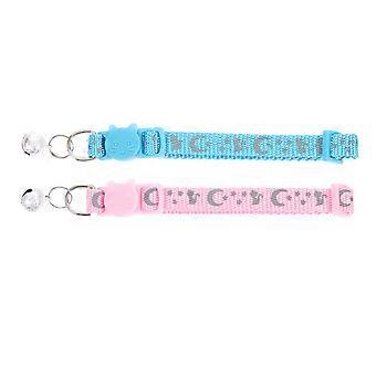 2Pcs Reflective Cat Collar Bell Cat Collar Cat Bell Neckwear Breakaway Cat Collars