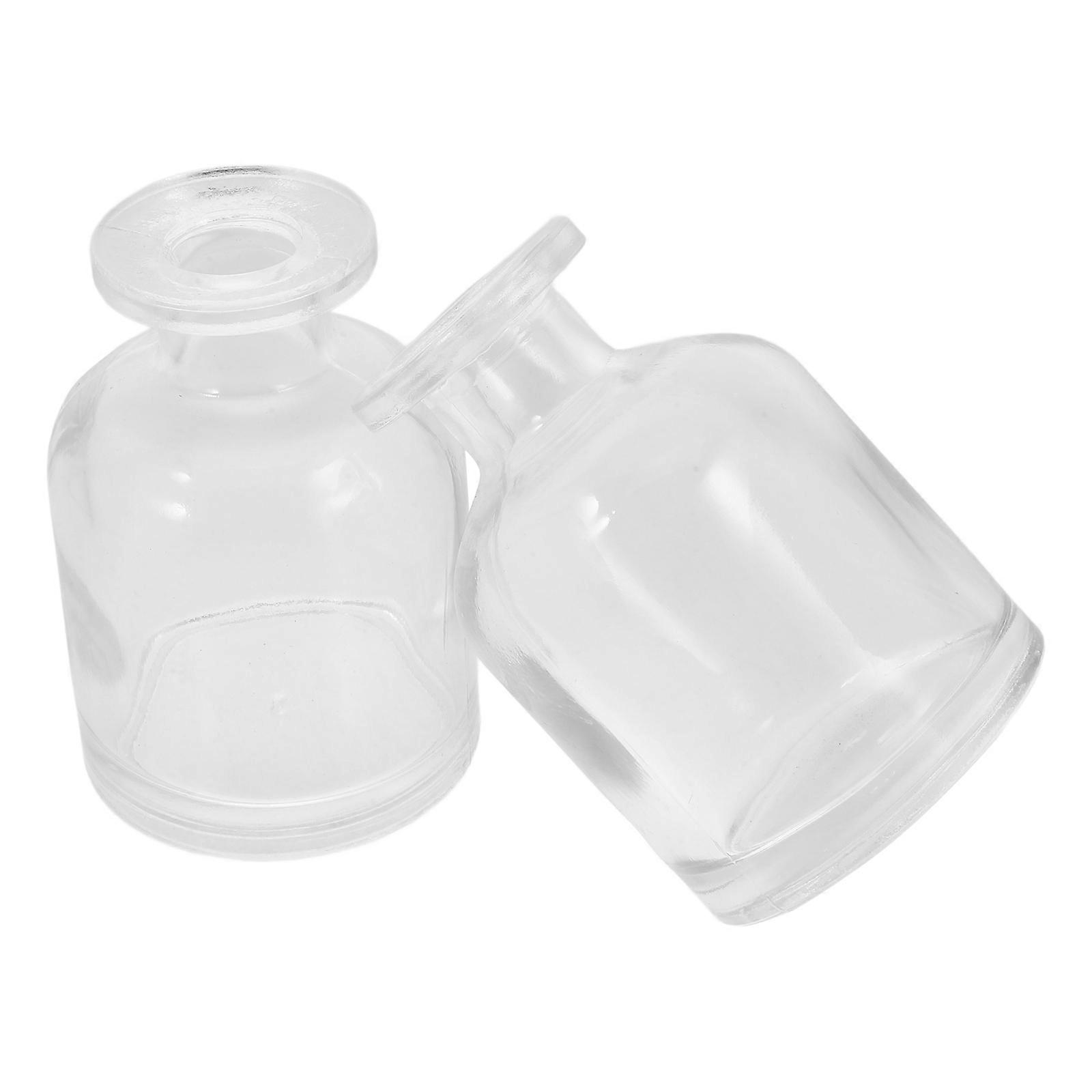 2pcs Refillable Glass Diffuser Bottles for Aromatherapy Empty Diffuser Essential Oil Containers Household Perfume Diffuser Bottle Empty Reed Diffuser 
