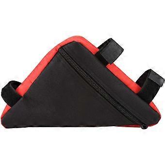 Bicycle Triangle Frame Bag, Oxford Fabric Touchscreen Zipper Pannier, Large Capacity Top Tube Saddle Bag with Adjustable Straps for Phone and Cash