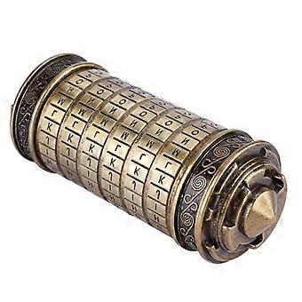 Da Vinci Code Cryptex Letter Password Lock Ring Holder Gifts with Exquisite Gift Box for Christmas Valentine's Day