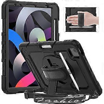 Timecity iPad Air 5th/ 4th Generation Case 10.9-Inch 2022/ 2020, iPad Air 5 Case with Screen Protector/ Swivel Kickstand/ Hand Strap/ Pencil Holder Ca