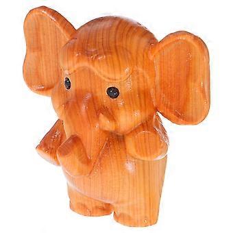 Wooden Elephant Sculpture Exquisite Wood Carving Animal Ornament For Living Room And Office Decoration Unique Collectible Figurine