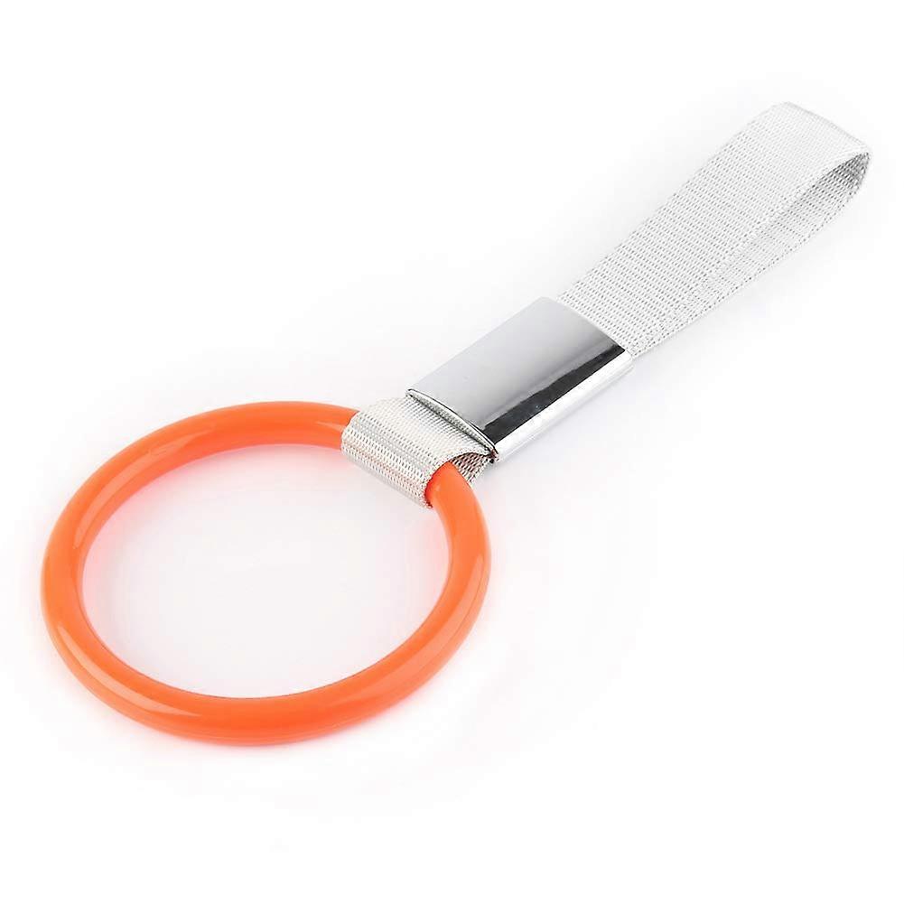 Car Bumper Warning Ring and Bus Handle Strap with Dual Function Mount, Ergonomic Grip, Orange