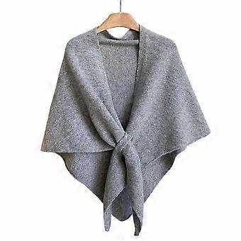 Pure-Color Pashmina Shawl Wraps for Women - Knotted Design Cashmere Shoulder Top Sweater Shawl Scarf