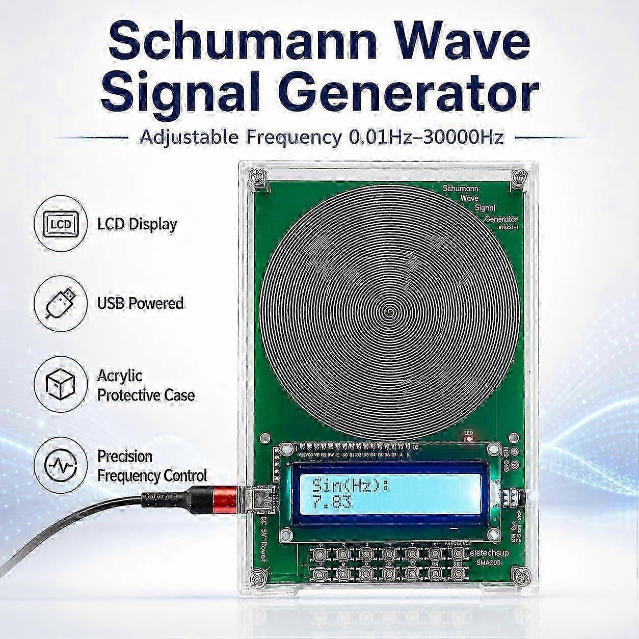 Calminity Frequency Machine Adjustable Sine Wave Generator for Relaxation Sleep High Precision