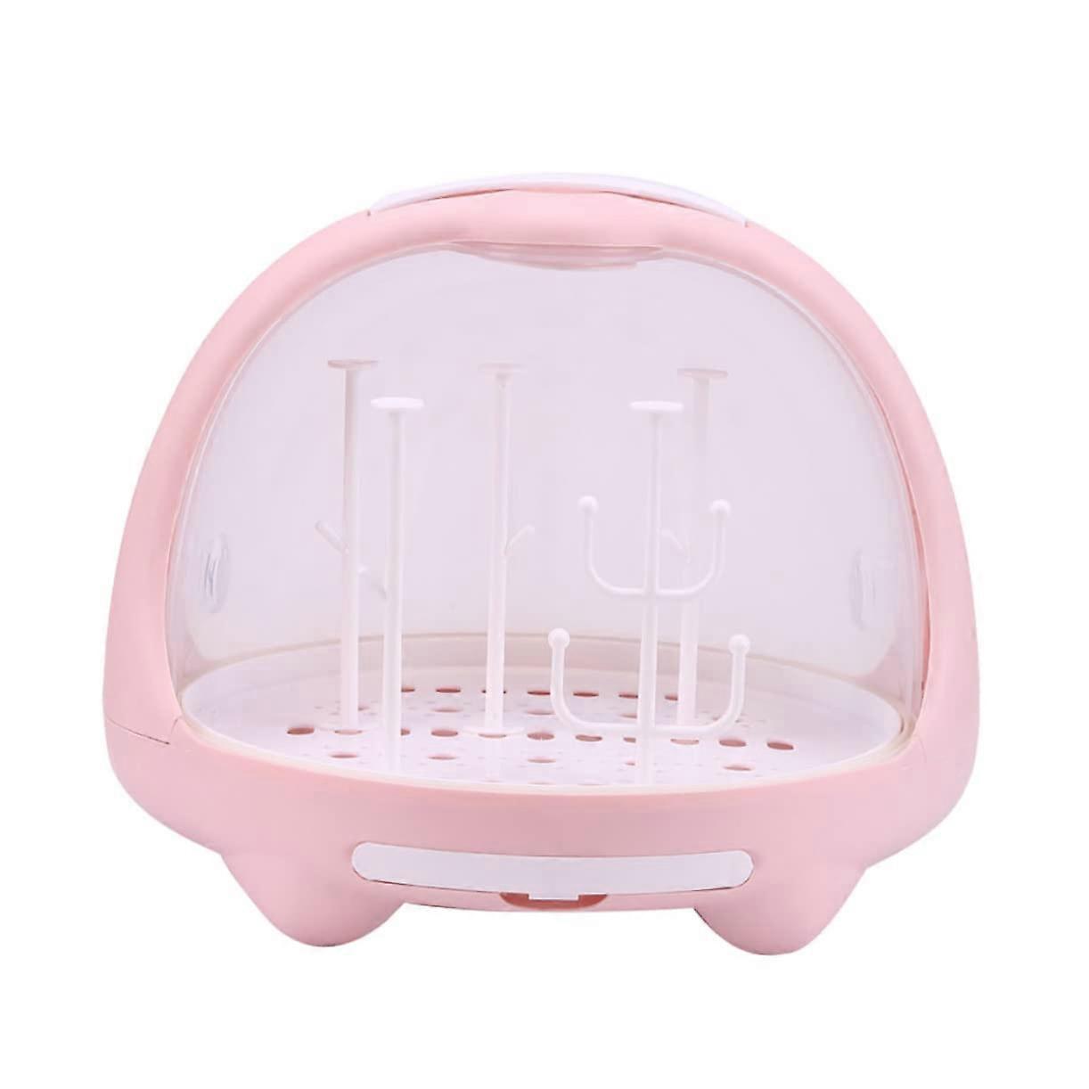 Compact Bottle Drying Rack for Kitchen Counter, Fast Draining Multiuse Organizer Box
