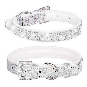 Luxurious Rhinestone Dog Collar, Elegant Chic Design With Soft Breathable Material For Your Pet's Comfort