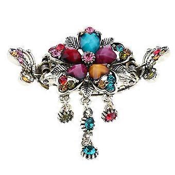 Retro-Antik-Haarspangen aus Metall, rutschfeste Haarclips mit Kristallblumen, Haarspangen mit Quasten, elegante Haaraccessoires für Damen