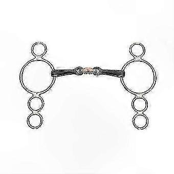 Sweet Iron Lozenge 3 Ring Gag Bit compatible with Horses