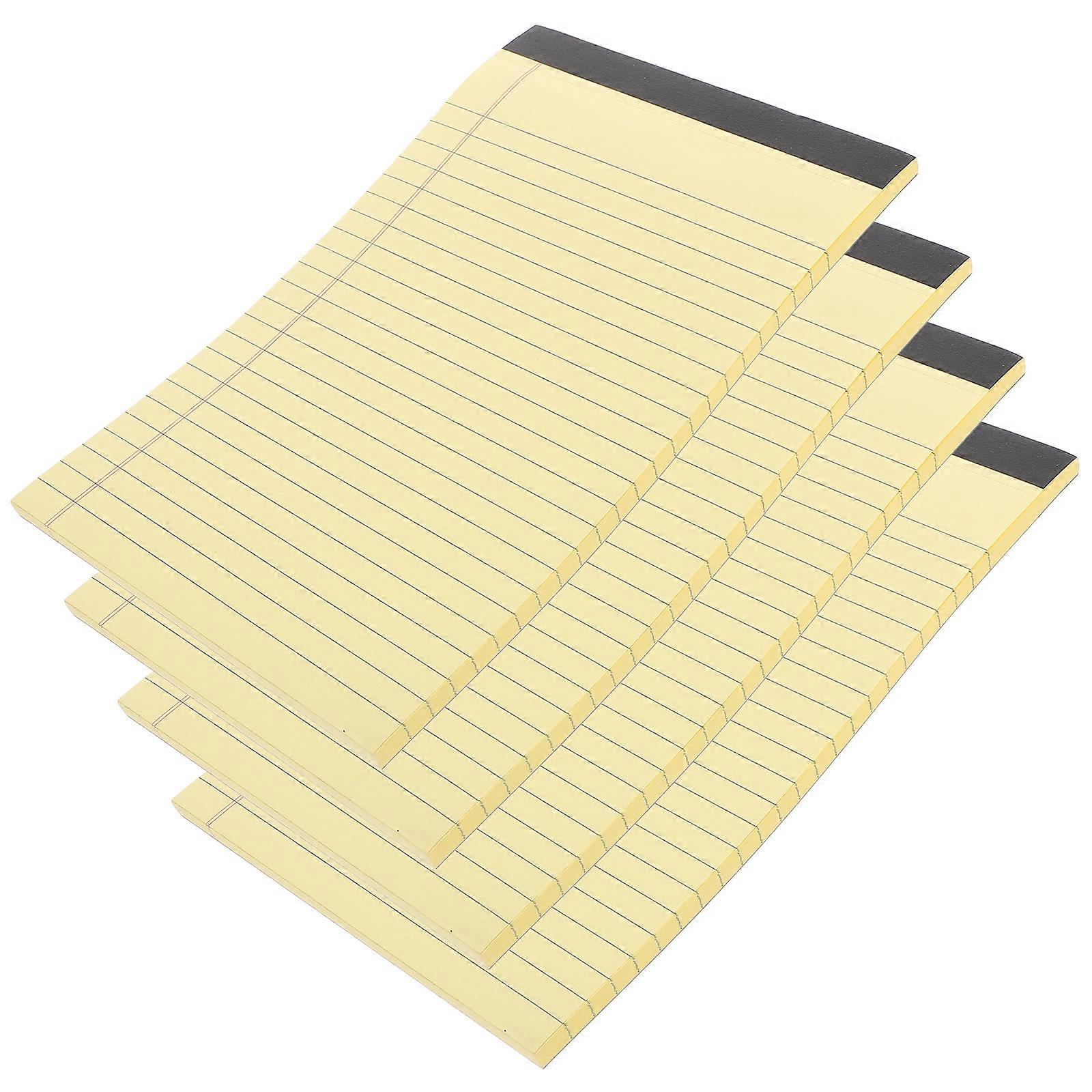 Yellow 4Pcs Small Notepad Memo Pad for Writing and Note Recording