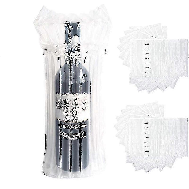 20 Pack Inflatable Wine Bottle Protector Sleeves for Shock Absorption