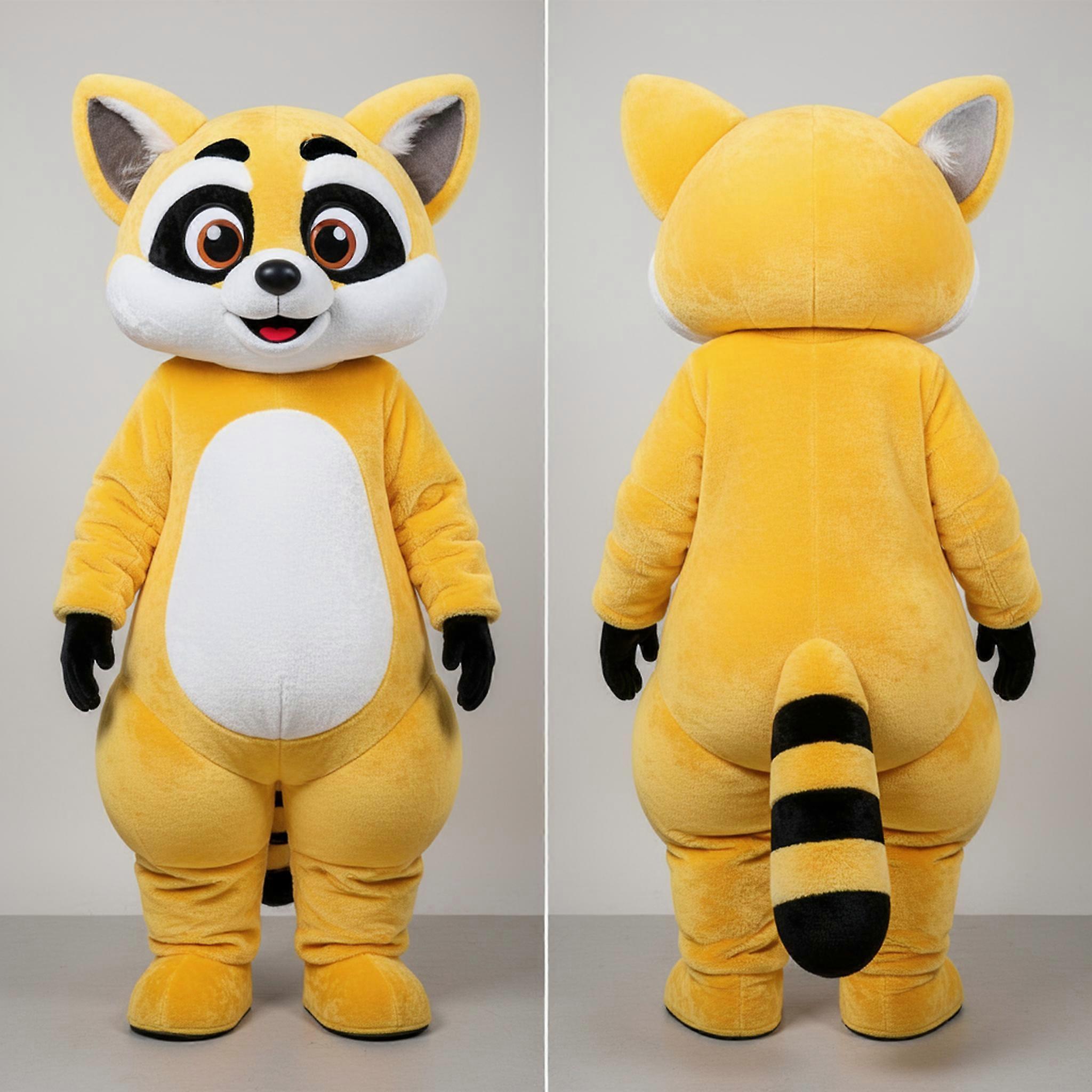 MASTICOT Golden Velvety Lemur Mascot