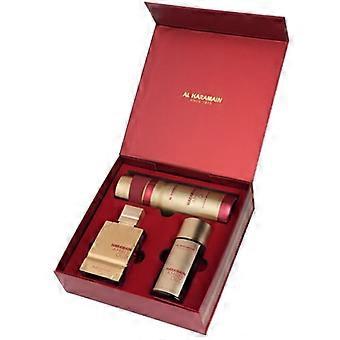 Amber Oud Ruby Edition Gift Set EDP 75 ml, EDP 30 ml and deospray 200 ml 75ml