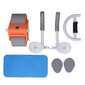 Abdomen Roller Exercise Wheel Automatic Rebound Abdomen Roller with Phone Bracket for Pregnant Woman Orange