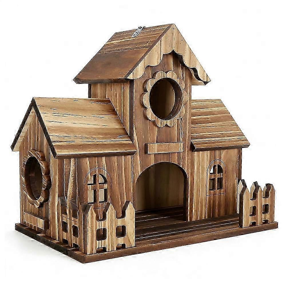 Rustic Wooden Chickadee Bird House