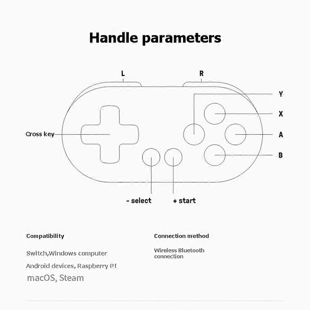 8BitDo Zero 2 Bluetooth-Gamepad, kabelloser Gamecontroller für Nintendo Switch, Windows, Android, macOS, NS OLED Android TV C