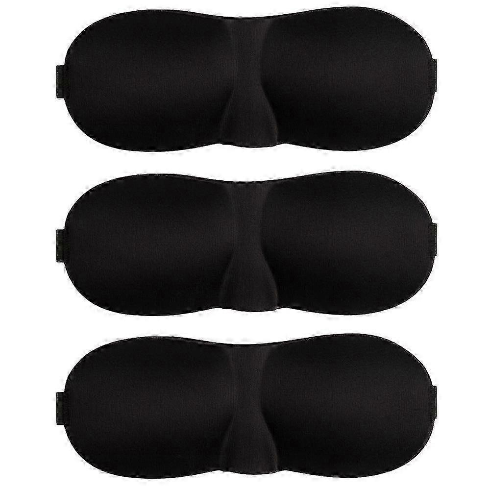 3 Pack 3D Sleep Mask, Light Blocking Eye Blindfold for Side Sleeper Use