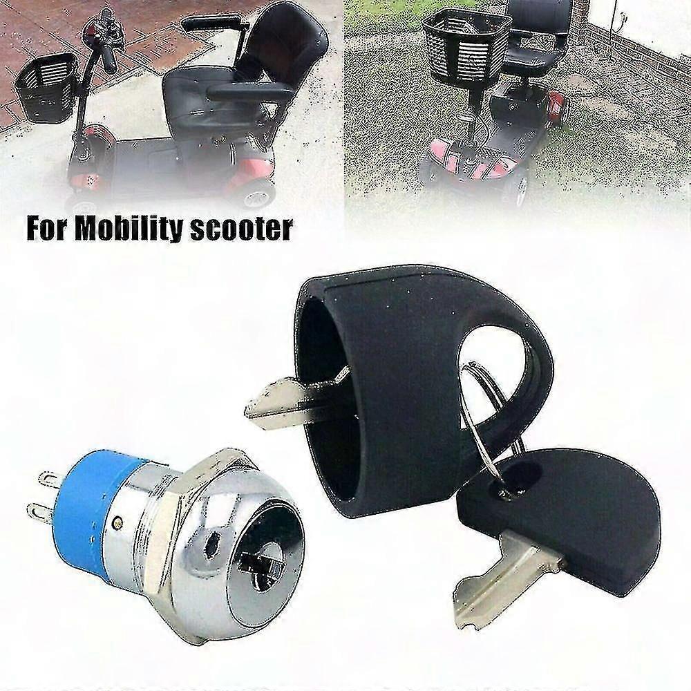 Replacement Mobility Scooter Ignition Switch with Key On/Off Start