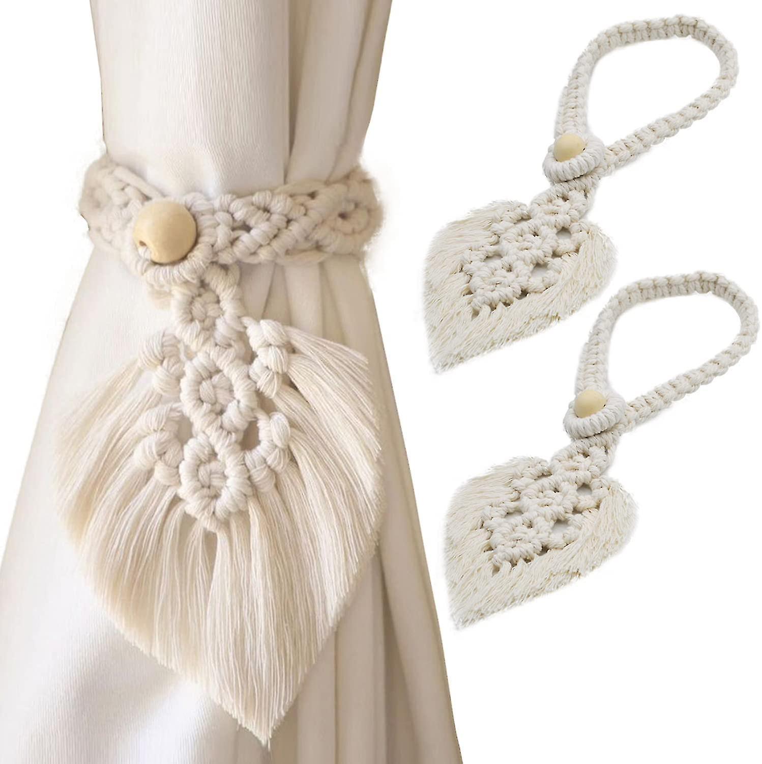 2-pack Tie Boho Curtain Holder Cotton Rope
