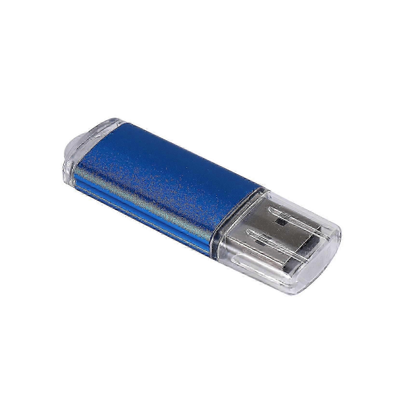 Compact Blue Metal USB Drive