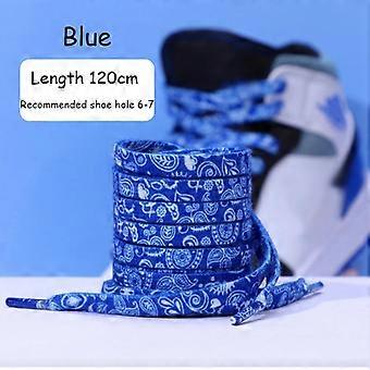 Colorful Flat Laces for Sneakers Sports Cashew Flowers Rubber Shoelaces Women Men Basketball Shoe Lace 120/140/160cm Accessories