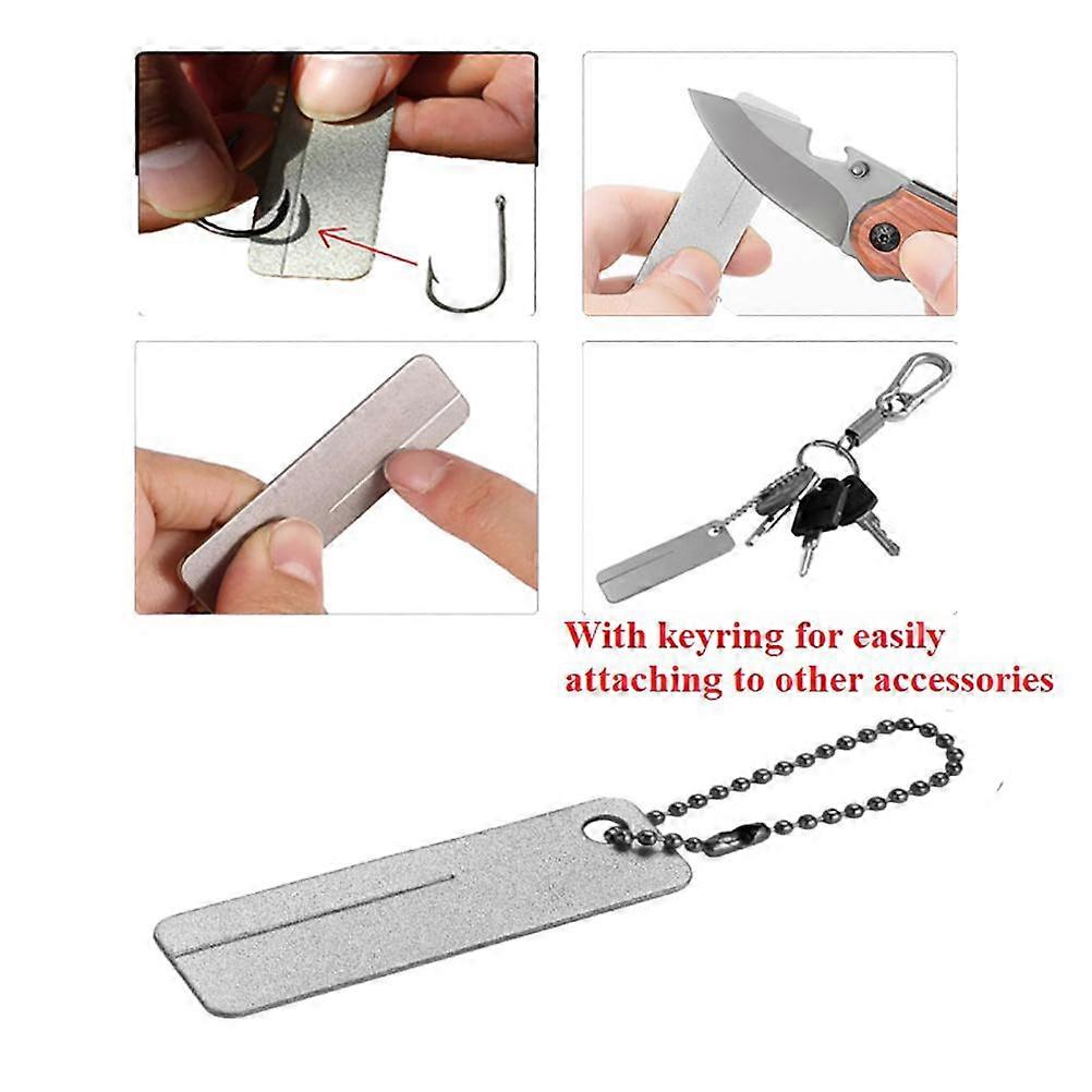 Mini Sharpening Stone Ceramic Whetstone Portable Multi Function Sharpener Tool for Camping Fishing
