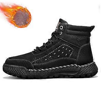 Autumn/ Winter  Men's Retro Shoes Cow Split Leather Men Boots Comfortable Motorcycle Boots Winter Boots Men's Genuine Leather Moccasins