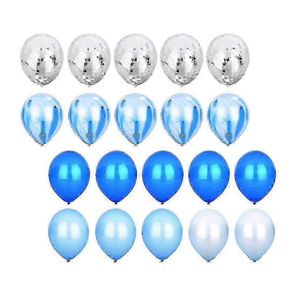 Blue Sequin Latex Party Balloons