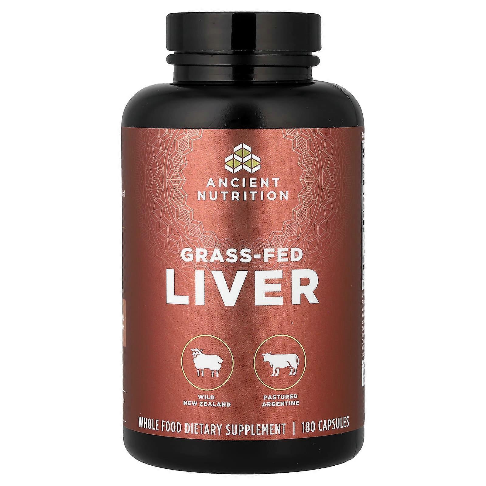 Ancient Nutrition, Grass-Fed Liver, 180 Capsules