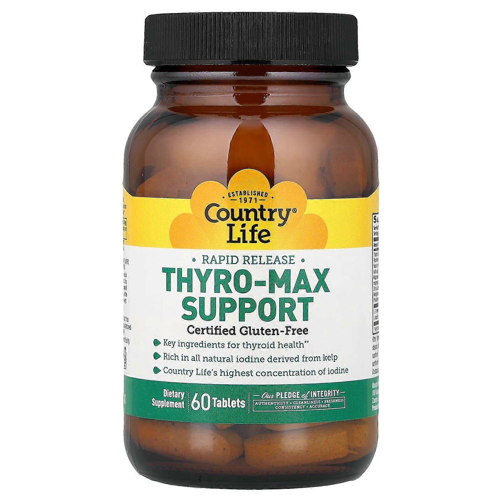 Country Life, Rapid Release Thyro-Max Support, 60 Tablets