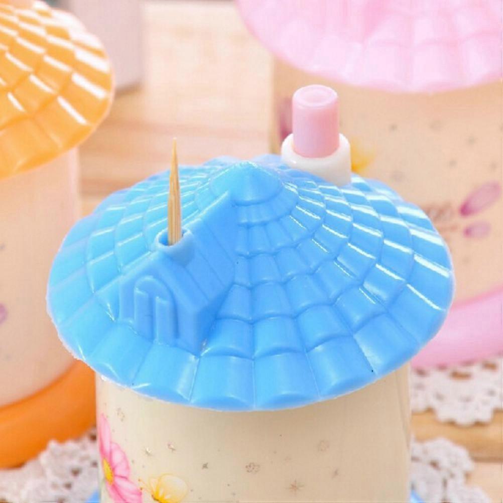 Toothpick Holder House Shaped Automatic Dispenser with 3Pcs Creative Design