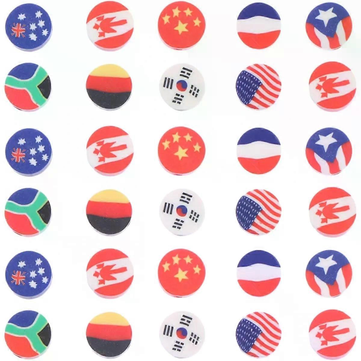 Flag Polymer Clay Slice Beads 100pcs for Children