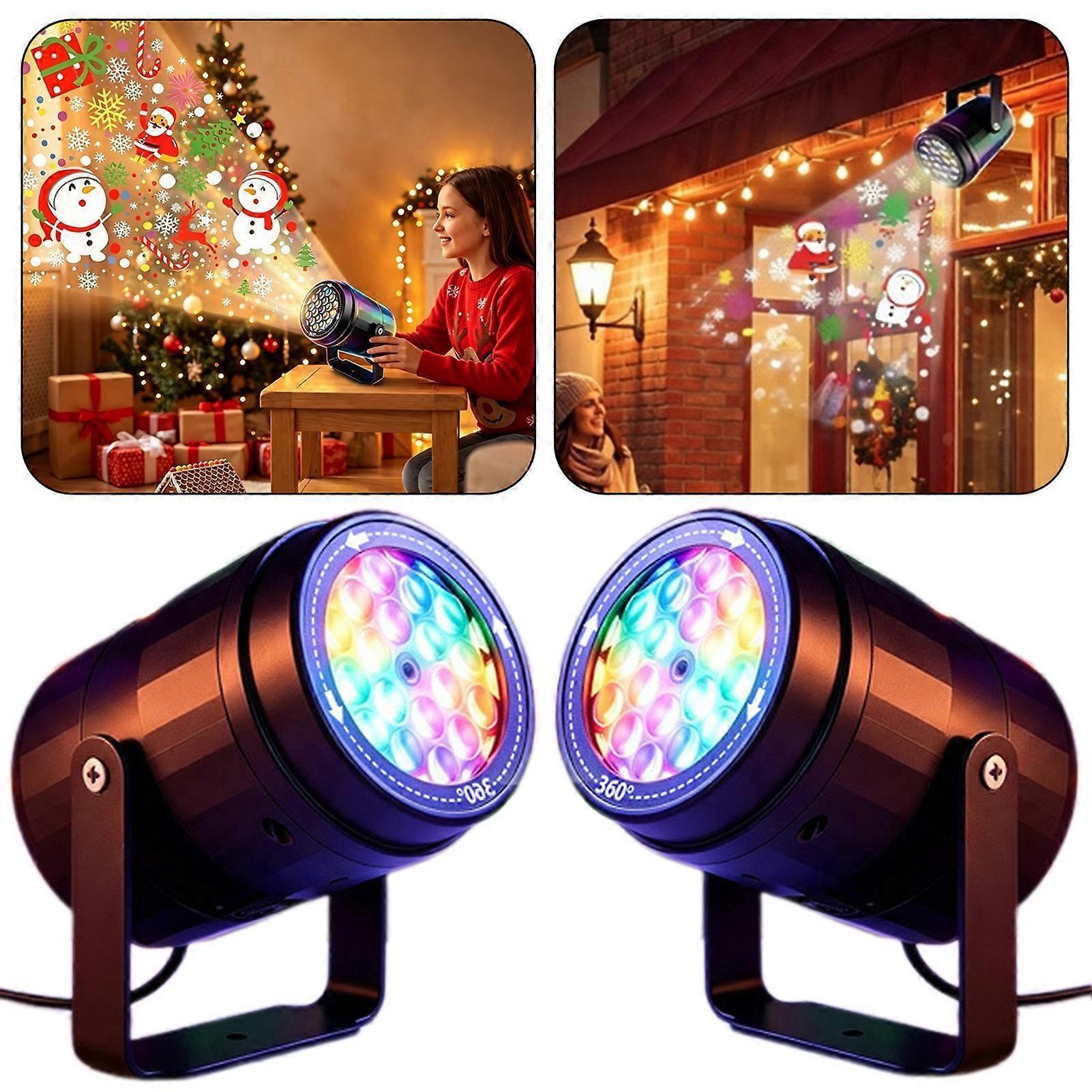 16 Pattern Halloween Projector Light Automatic Rotating LED Projections for Indoor Parties