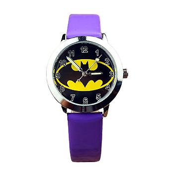 Veeki Children's cartoon luminous watch, boy girl christmas gift anime simple watch timetable,Purple