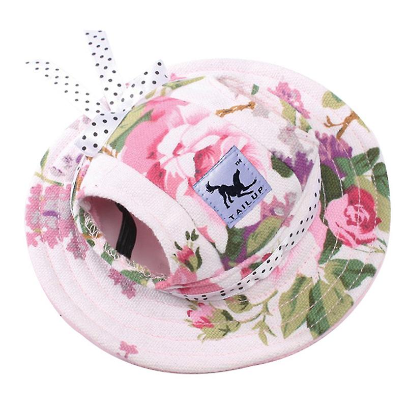 Cute Pet Dog Cap Breathable Summer Adjustable Sunhat Cloth Mesh Canvas Hat