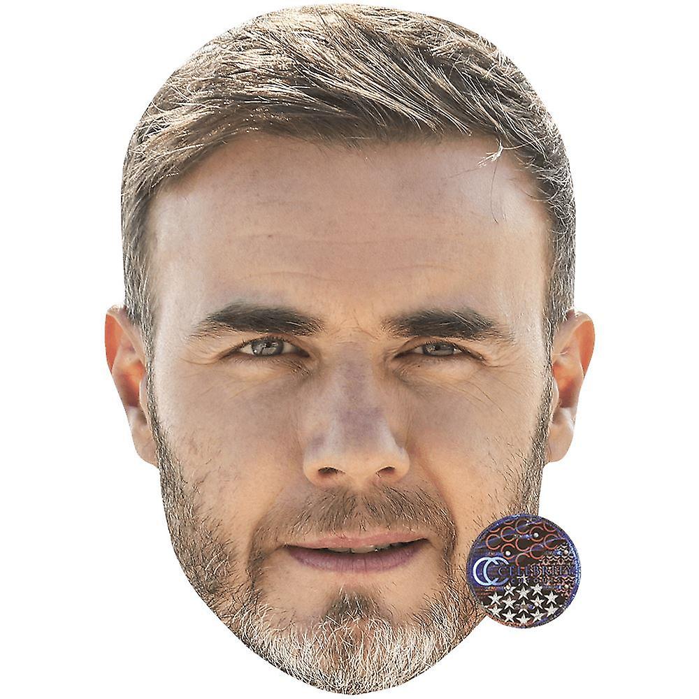Gary Barlow (Goatee) Celebrity Mask, Flat Card Face