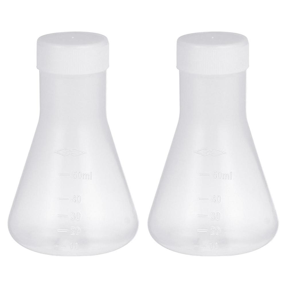 5 Stück Kunststoffkolben Professional Erlenmeyer Flask Transparente Wissenschaft Flask