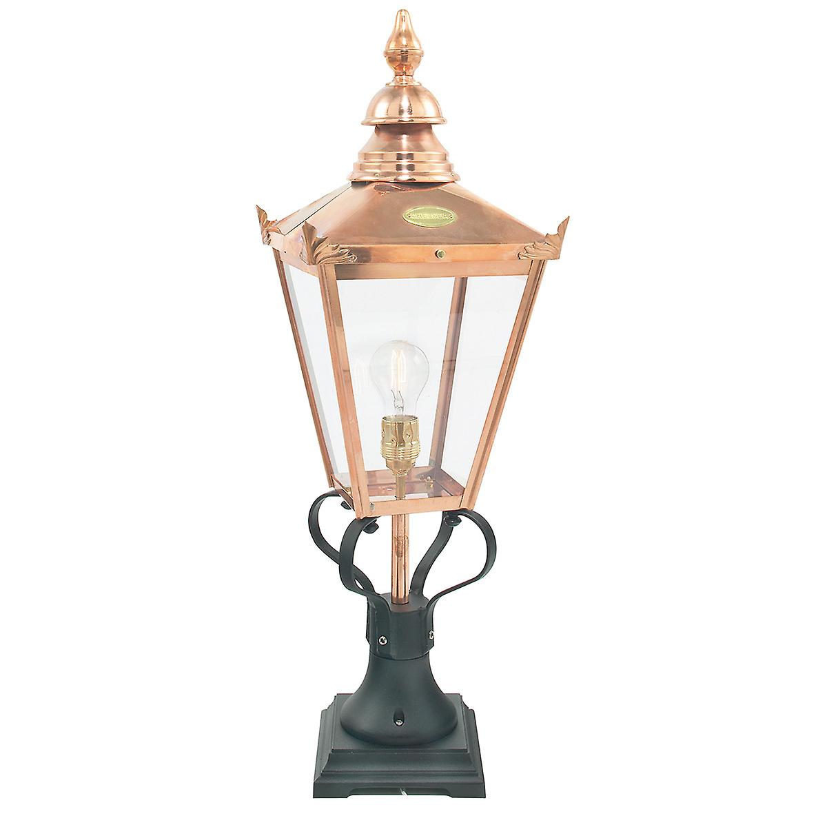 Elstead - 1 Light Outdoor Pedestal Lantern Copper IP44, E27