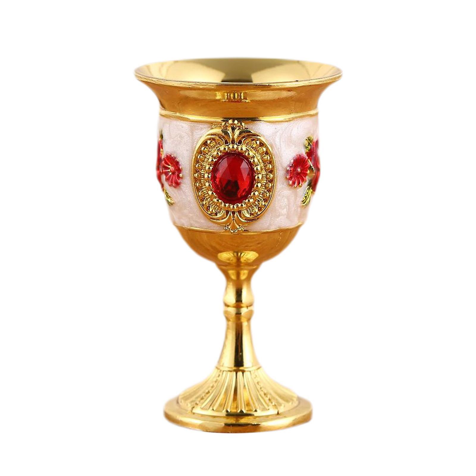 Wine Glasses Goblets Drinkware Cup Barware Tasting Gold White Red