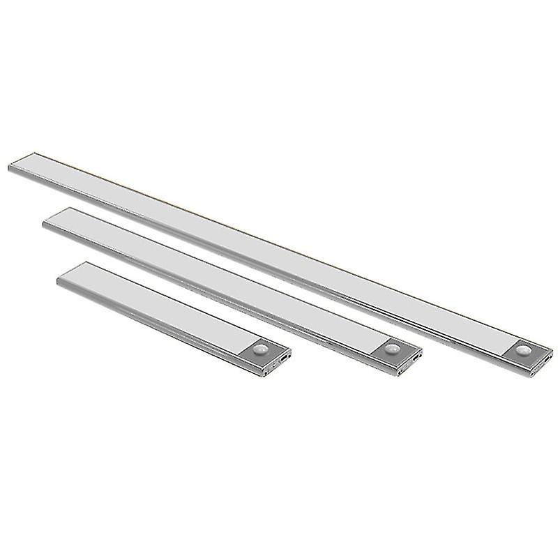 12/23/40cm Wireless Motion Sensor Cupboard Light Usb Rechargeable Under Cabinet Light Magnet Night W