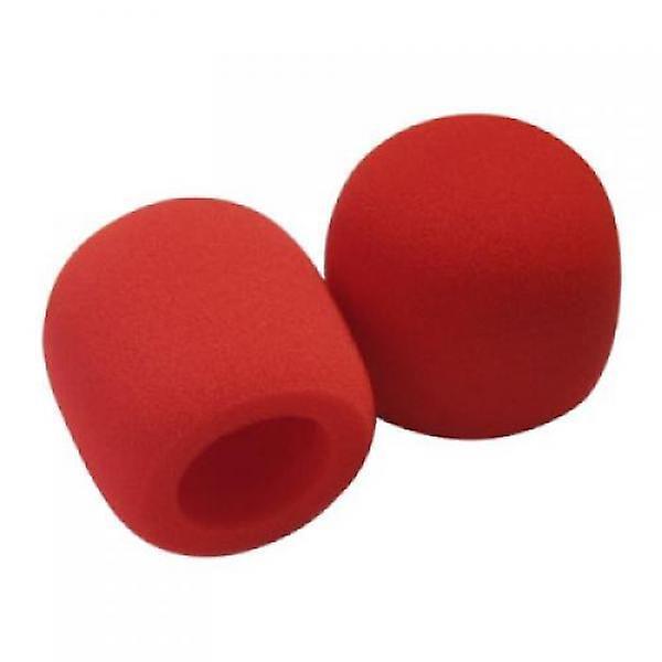 12x2PCS Mikrofon Schaumstoffabdeckung - Rot