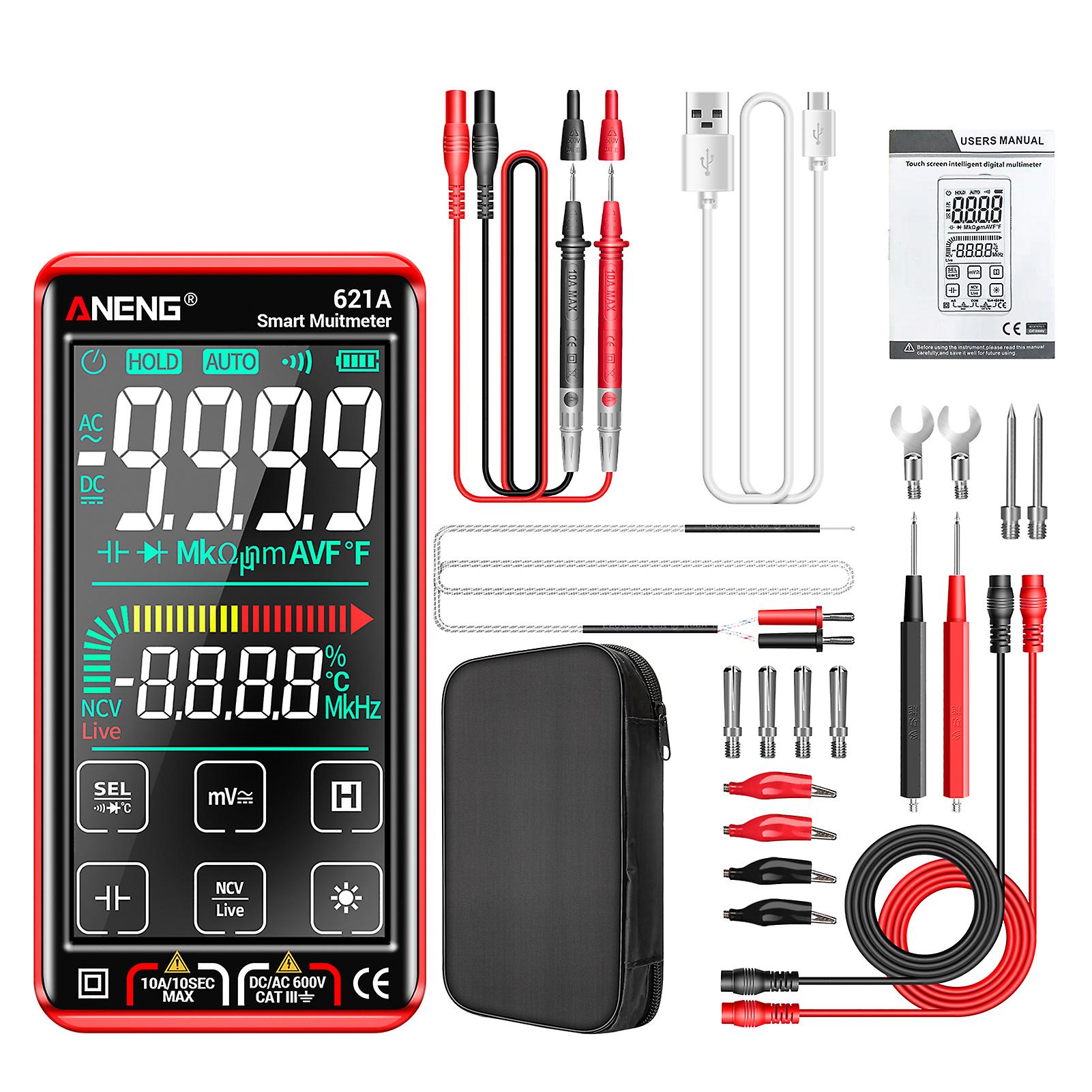 621a Touch Screen Intelligent Digital Multimeter 9999 Counts Auto Range