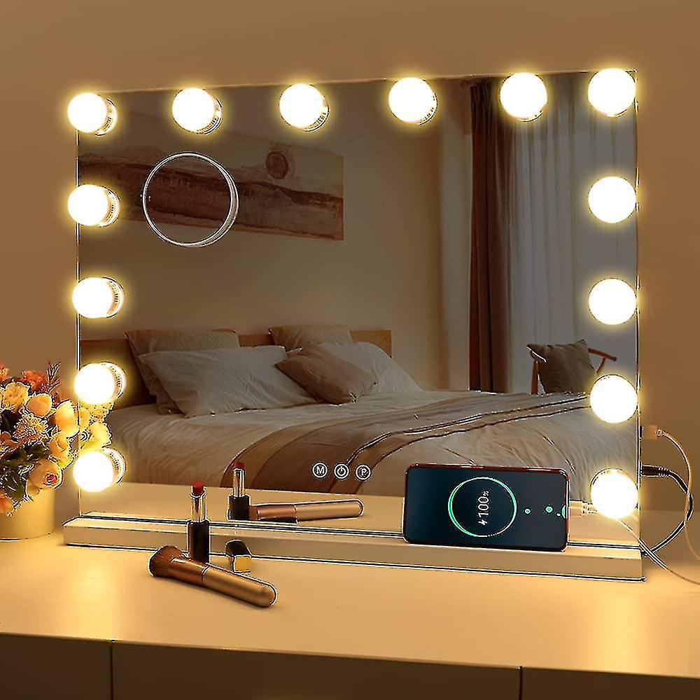 Hollywood Mirror Usb Makeup With Lights Lighted 10 Bulbs 3 Lighting Modes(only Lights)