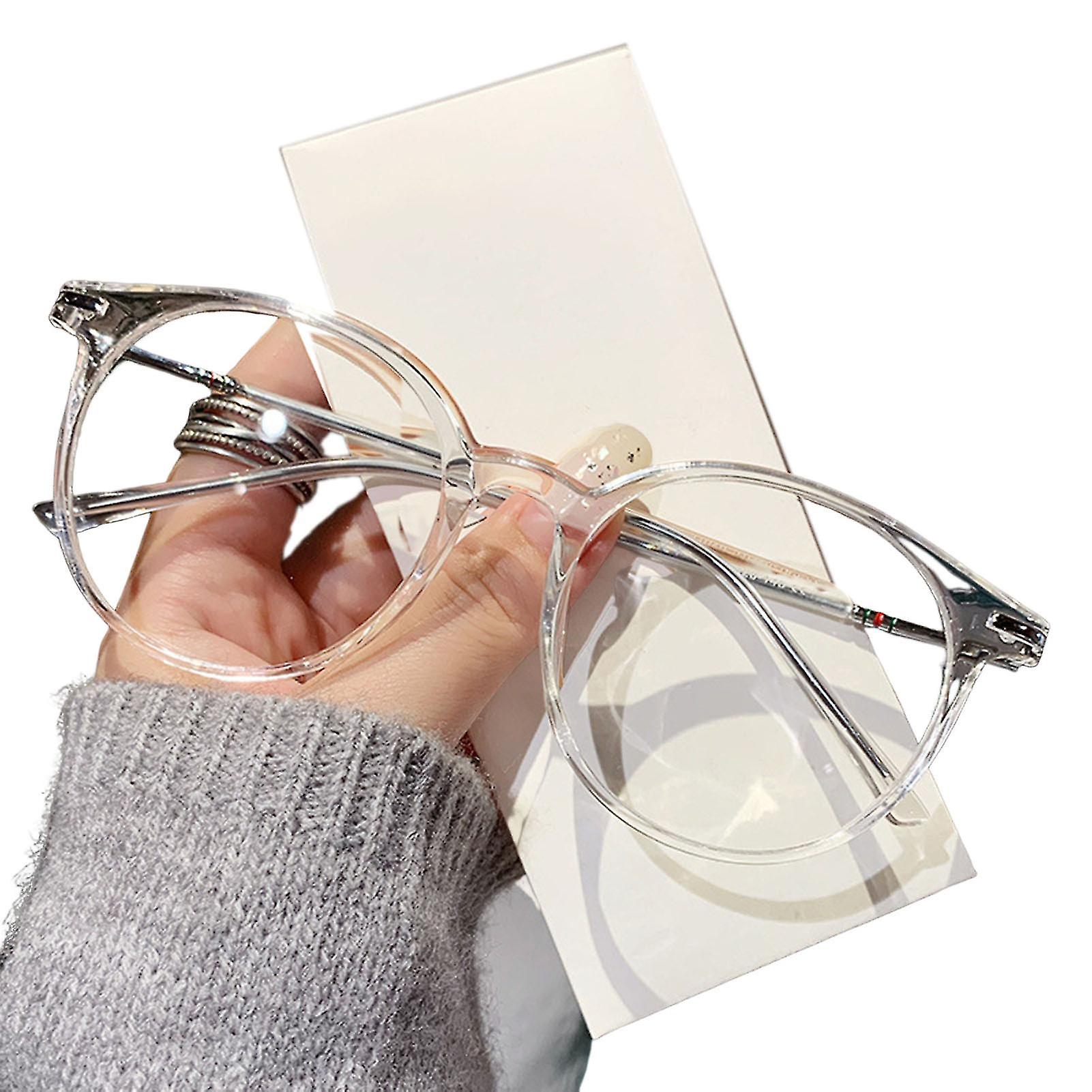 Blue Light Glasses For Teens Round Frame Anti Eyestrain & Glare Spectacles For Gaming Reading Students