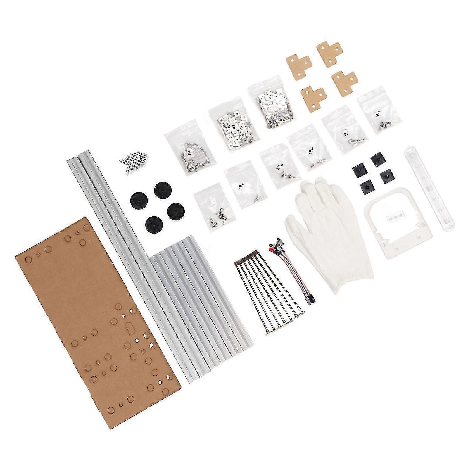 ATX Computer Open Case Bracket Good Heat Dissipation Support 4 PCI Slot Colored Aluminum Alloy DIY Bare Frame for Home Silver 