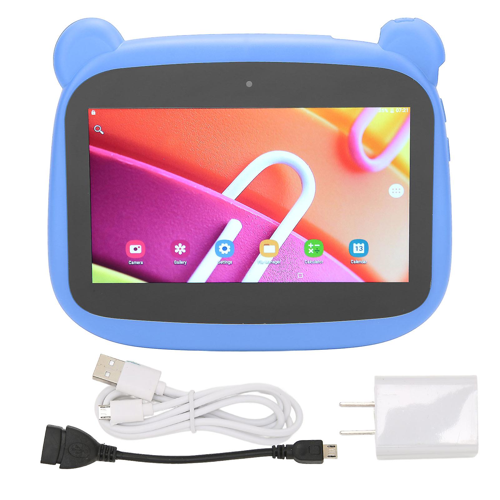 Tablet infantil, 7 polegadas, formato de ursinho, 2 GB, 32 GB, 5000 mAh, núcleo octa