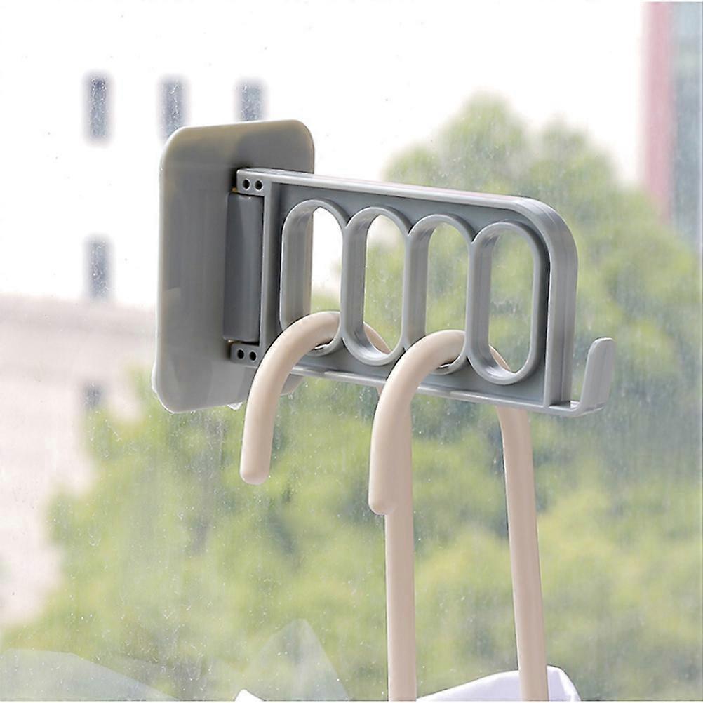 4 Hole Clothes Hanger Storage Hook Folding Adhesive Hanger Hook
