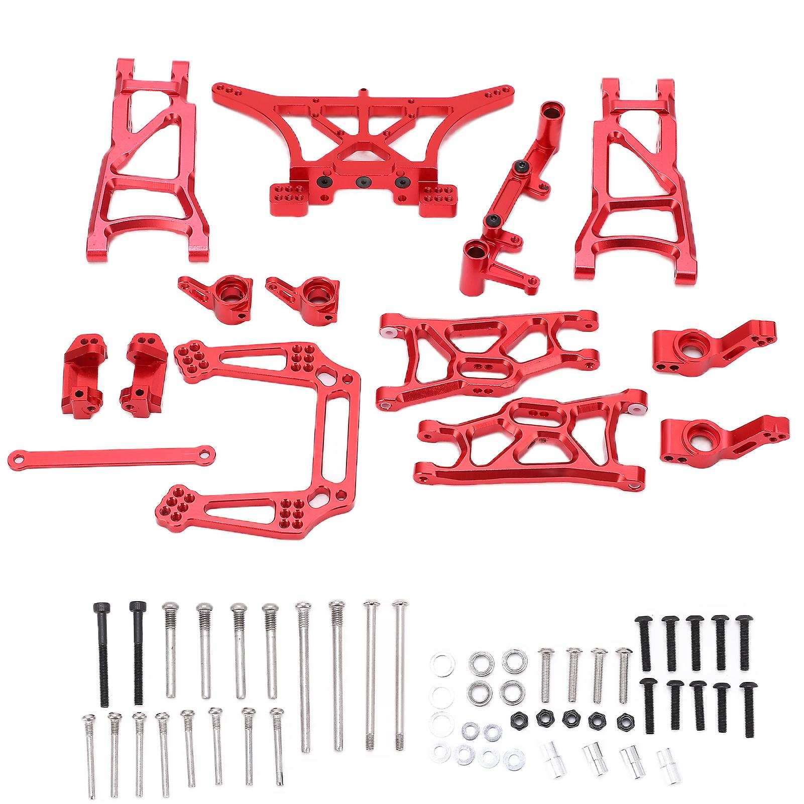 1/10 RC Metall Upgrade Zubehör für TRAXXAS RC Querlenker vorne hinten Lenkschalensatz für TRAXXAS SLASH 2WDRed