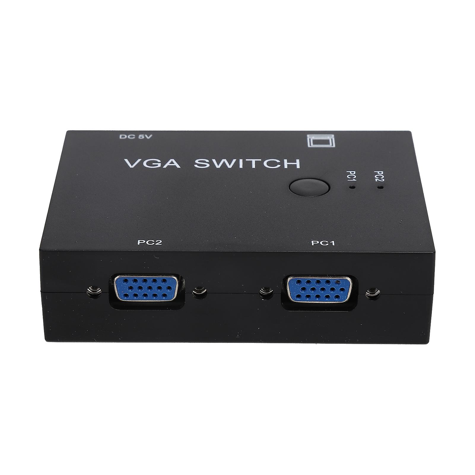 VGA Switcher 2 Input +1 Output MultiComputer Host Converter 2 Hosts In 1 Display Screen