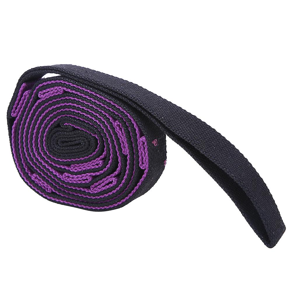 2m Training Stretch Strap Rope Increase Flexibility Leg Training Bands Strap for Exercise Fitness Gym(Purple Black )